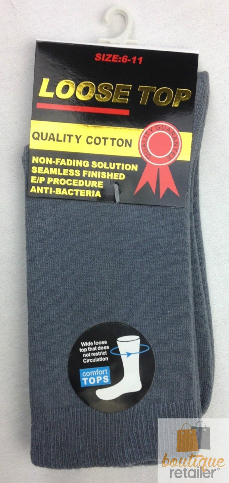 10x Pairs COTTON Rich LOOSE TOP SOCKS Medical Circulation Diabetic Comfort BULK - - - 6-11